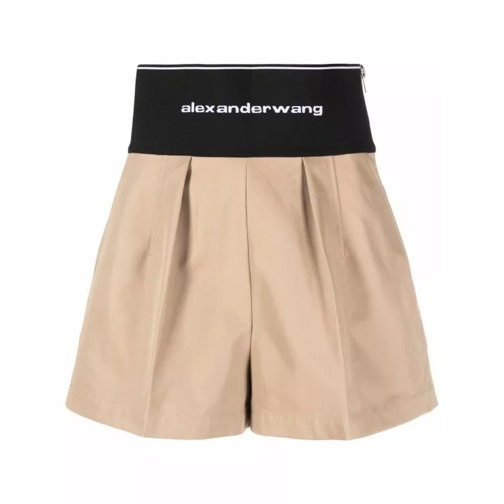 Alexander Wang Chino Brown Cotton/Cotton-Blend Shorts Brown 