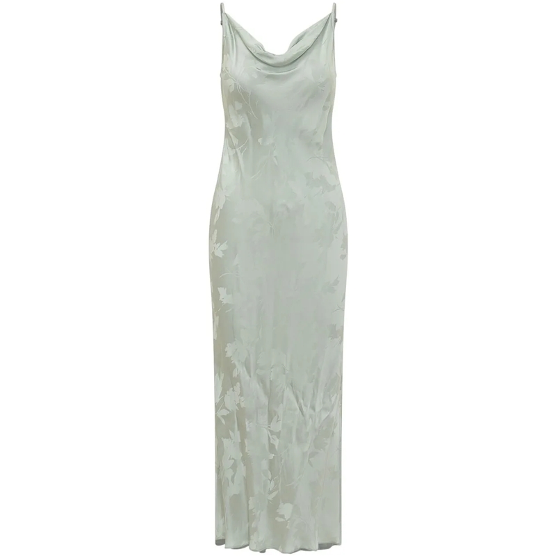 Calvin Klein Maxikleid Abito Maxi Slip con Spalline Sottili grün