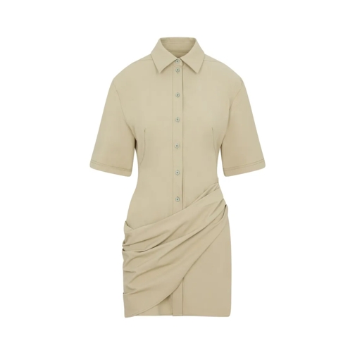 Jacquemus Mini-Kleider Light Khaki La Robe Camisa Dress Neutrals