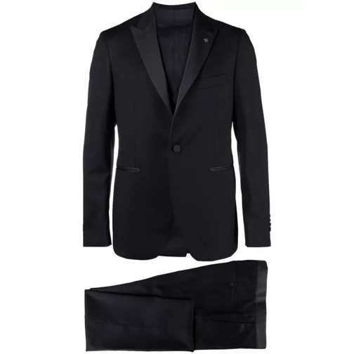 Tagliatore Three-Piece Tuxedo Suit Black 