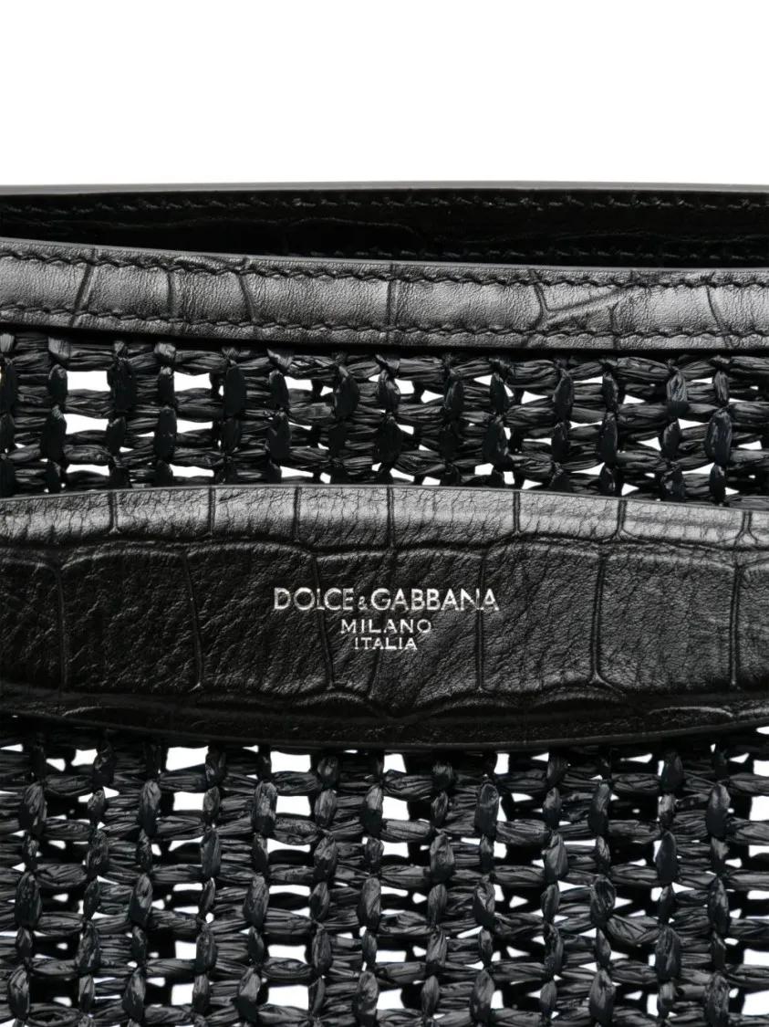 Thumbnail - Dolce&Gabbana Shopper & Totes - Woven Design Bag With Versatile Carrying Options - Gr. unisize - in Schwarz - für Damen