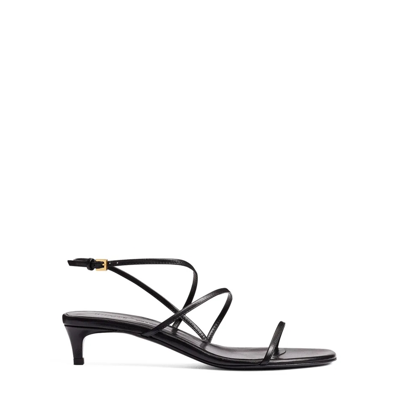 Khaite Sandalen Black Goat Leather Sandals Black