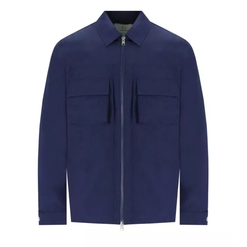Woolrich Crinkle Blue Shirt-Style Jacket Blue 