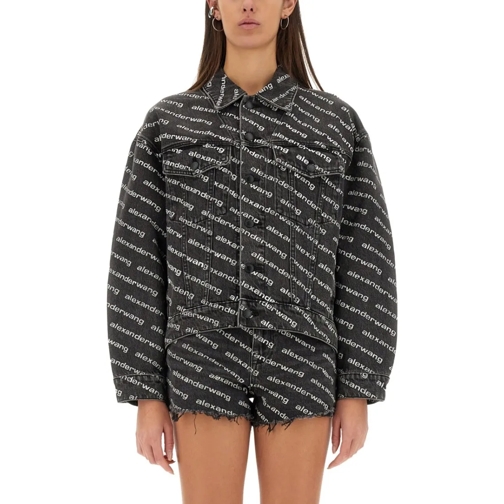 T by Alexander Wang Jeans-Jacken Falling Back Jacket Black