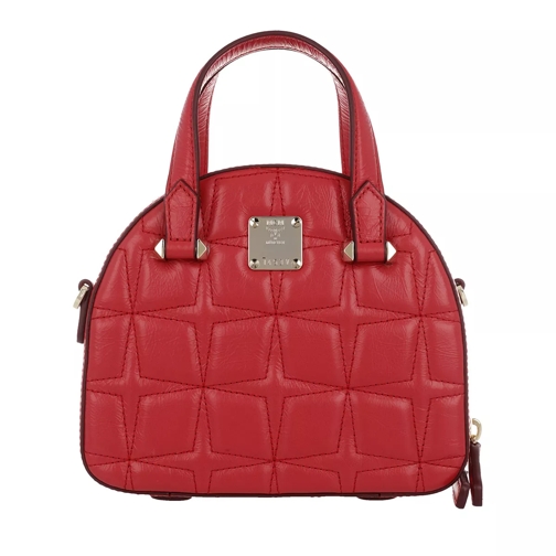 MCM Essential Quilted Diamond Tote Mini Red Tote