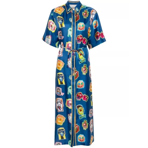 Alemais Rollers-Illustration Multicolor Maxi Dress Multicolor Robes Maxi