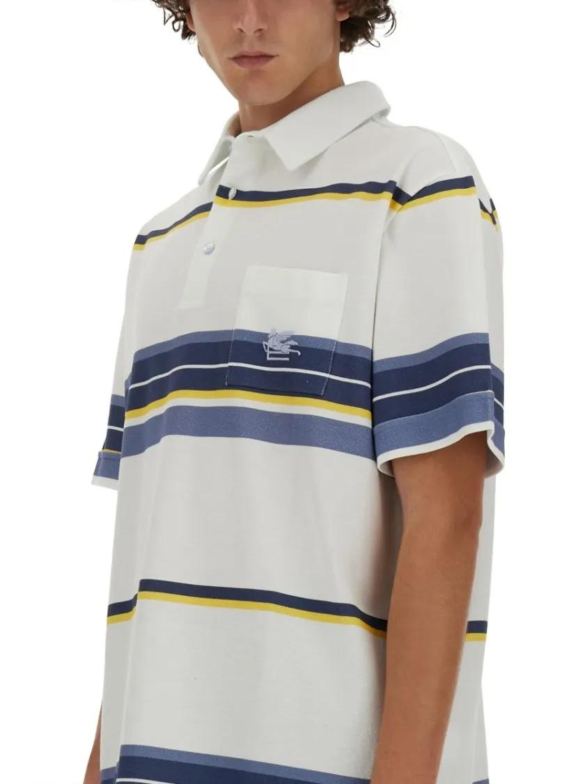 Etro Polo Shirt With Pegasus Embroidery White | Polo