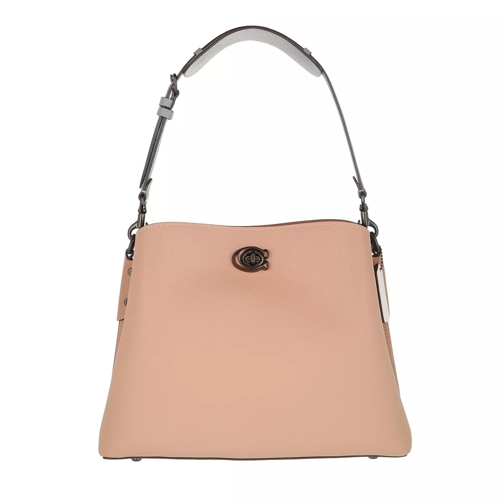 Coach Colorblock Leather Willow Shoulder Bag Taupe Multi Sac à provisions