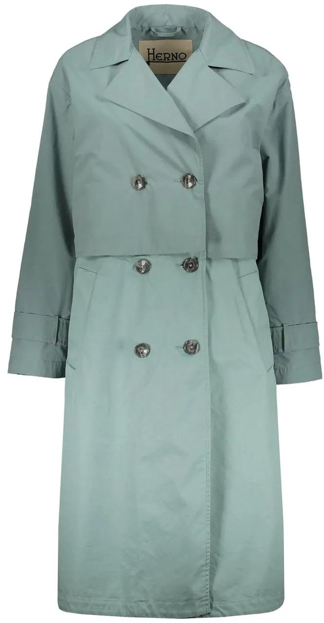 Thumbnail - Herno - Herno Layered Trench Coat - Größe 40 - grün