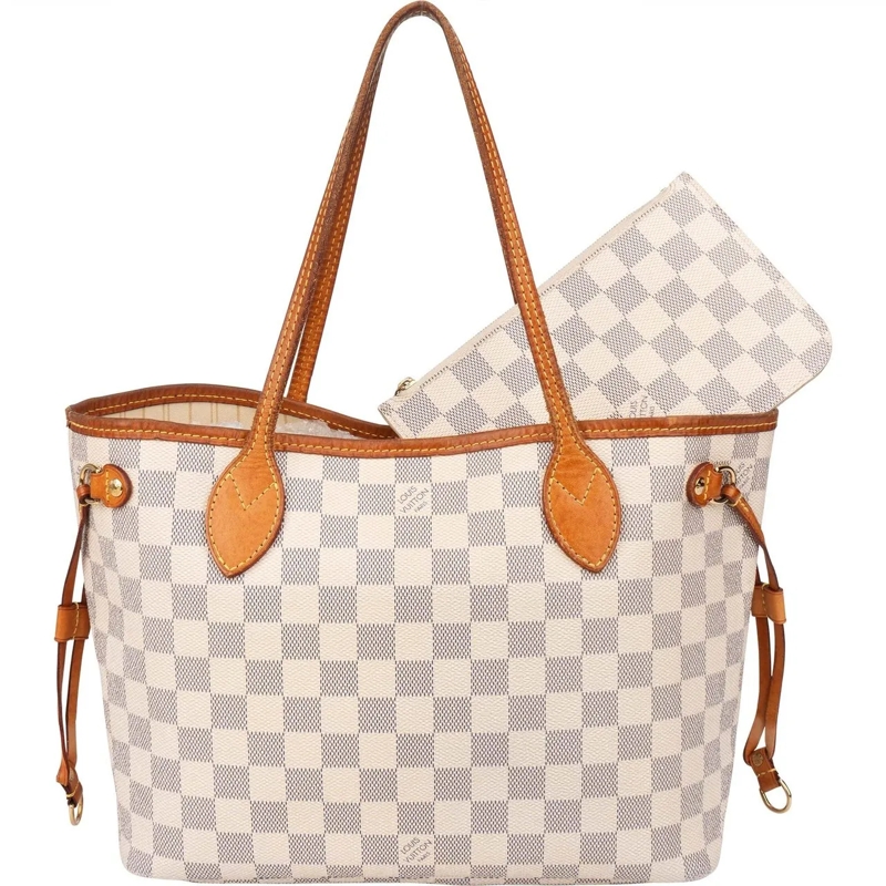Louis Vuitton Tote Louis Vuitton Damier Azur Monogram Neverfull PM Ha weiß