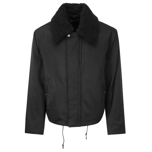 Our Legacy Übergangsjacke Nylon Jacket With Shearling Collar Black