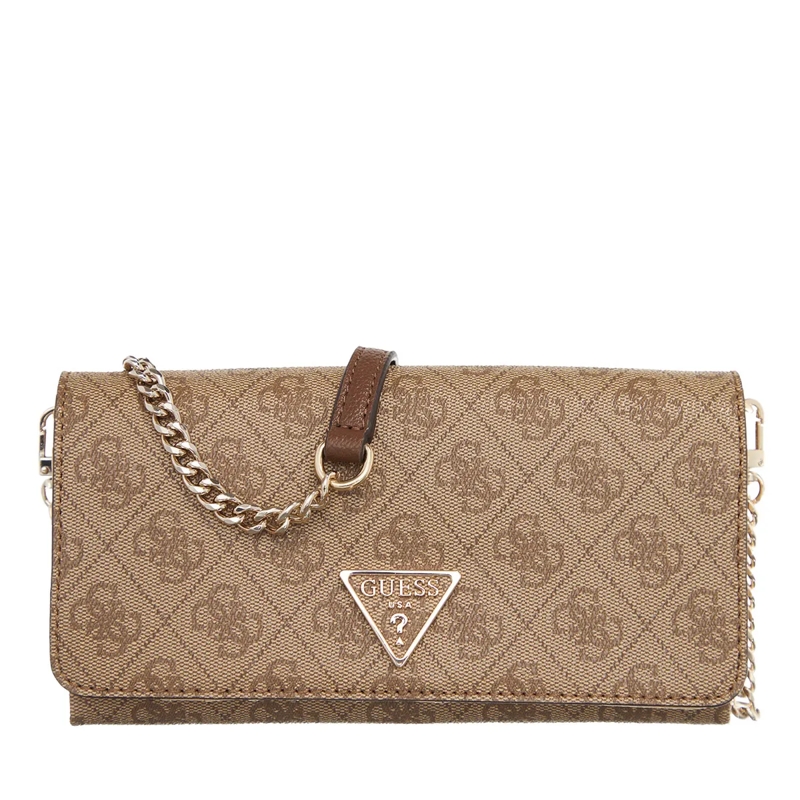 Guess Crossbody Bag Noelle Xbody Flap Organizer Latte Logo/Brown