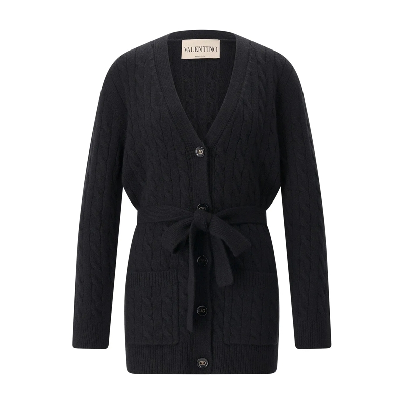 Valentino Garavani Cardigan Strickjacke aus Kaschmir schwarz