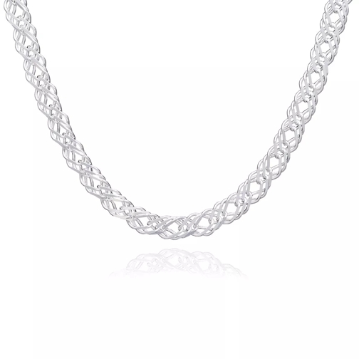 Rachel Jackson London Chevron Necklace Silver Kort halsband