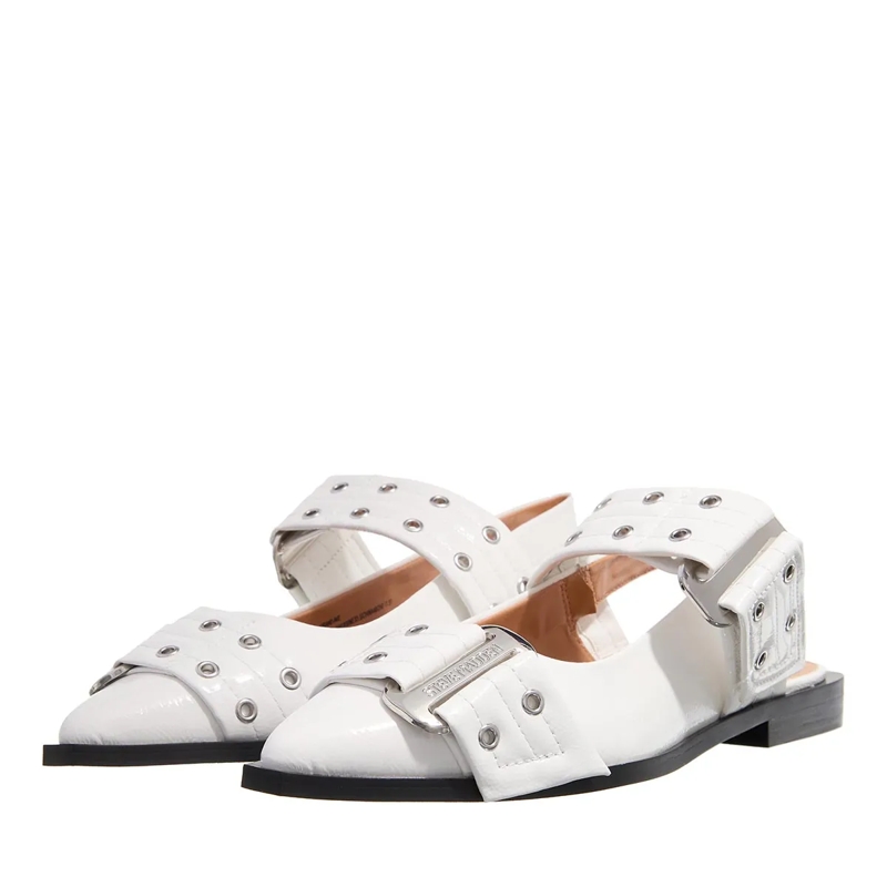 Steve Madden Mules Grand Ave White Patent
