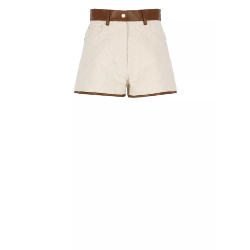 Casablanca Ivory Cotton Shorts For Women Neutrals 