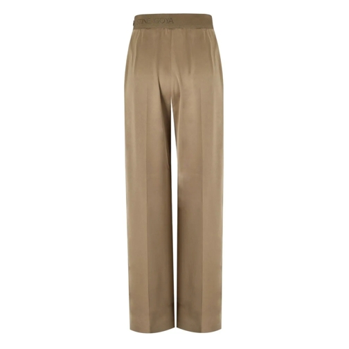 Stine Goya  STINE GOYA BEIGE SATIN WIDE LEG HOSE beige