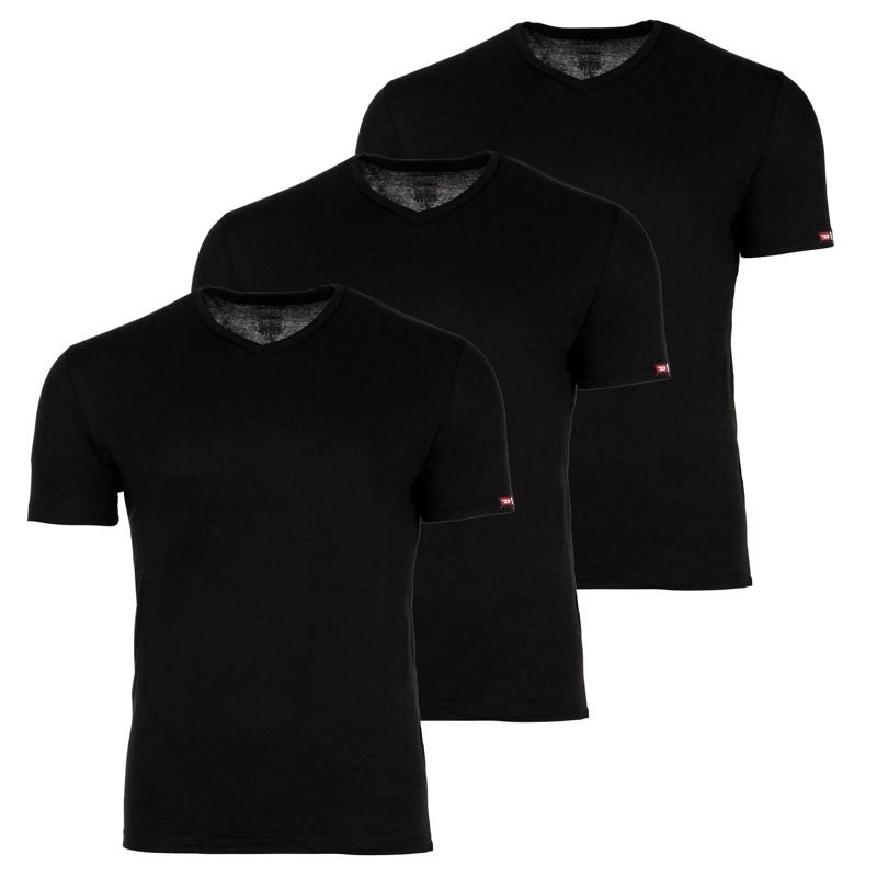 Diesel Hemd Drei einfarbige T-Shirts für Herren von der Marke  schwarz