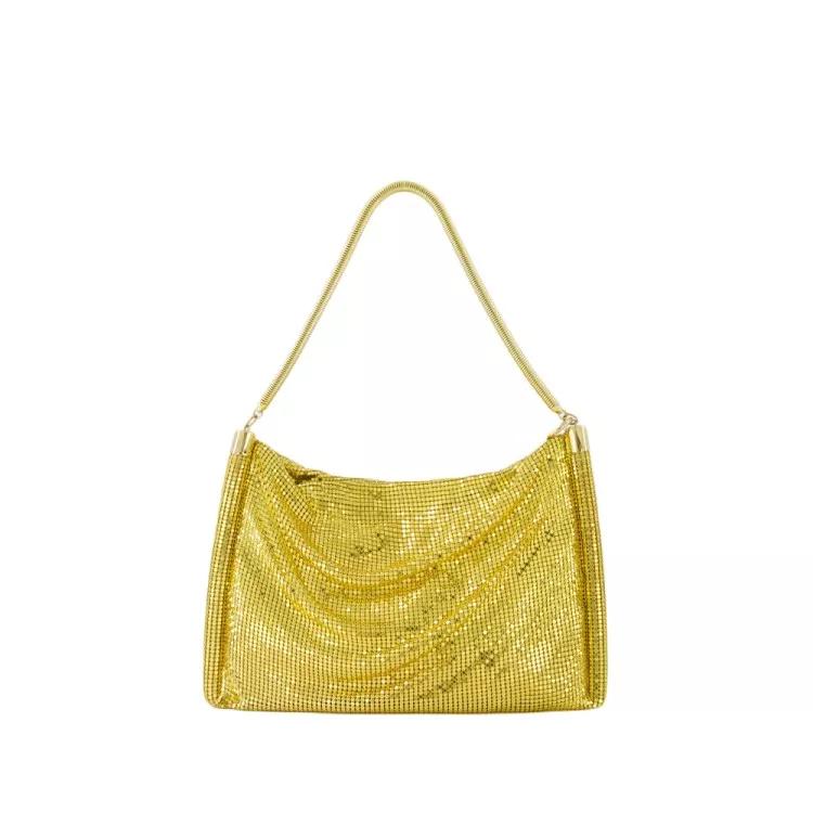 Paco Rabanne Crossbody Bags - Pixel Tube Small Hobo Bag - Tissu - Gold - für Damen