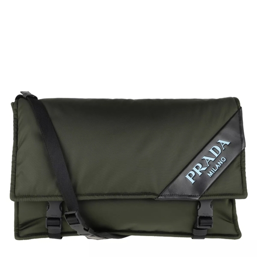 Prada Logo Crossbody Bag Large Nylon Militare Crossbody Bag
