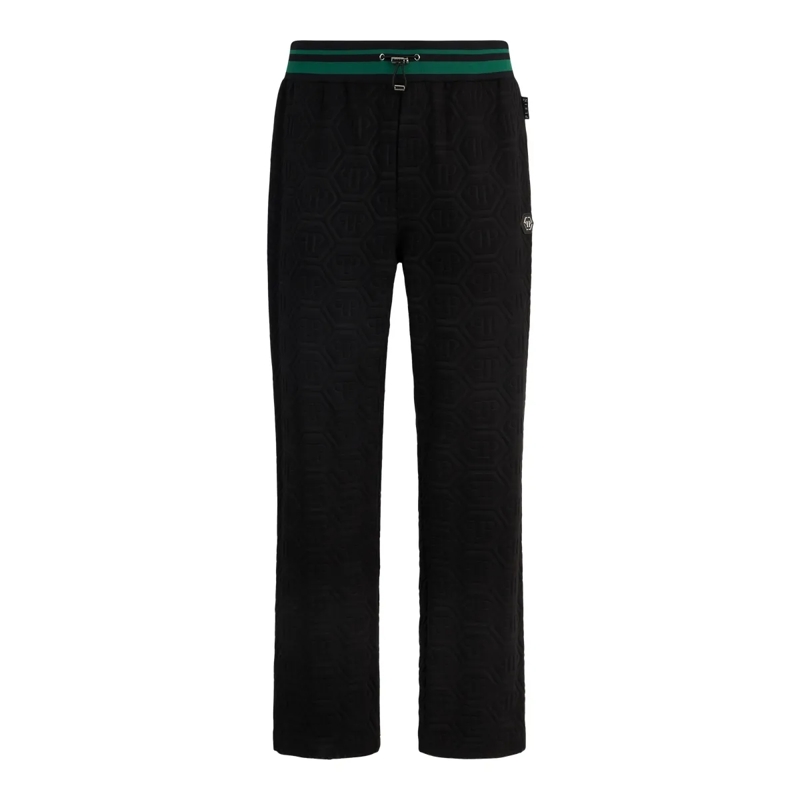 Philipp Plein Jogginghose Tracksuit Pants Jacquard Monogram schwarz