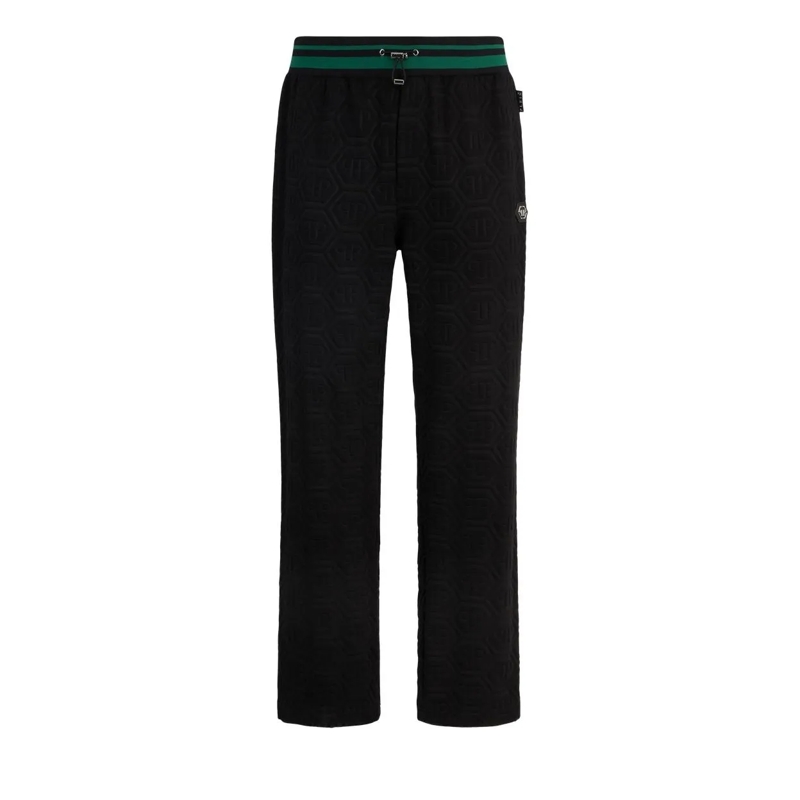 Philipp Plein Jogginghose Tracksuit Pants Jacquard Monogram schwarz