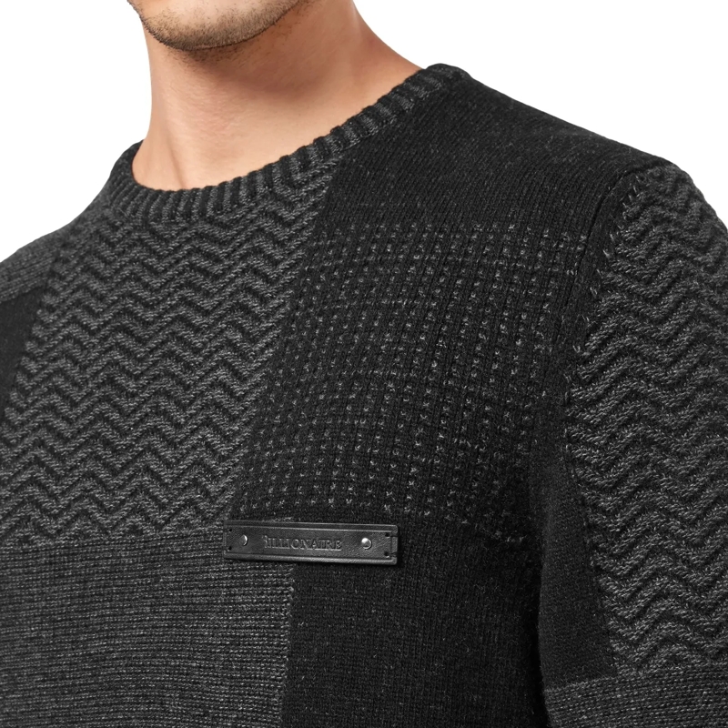BILLIONAIRE  Rundhalspullover Crest schwarz(Image 4)