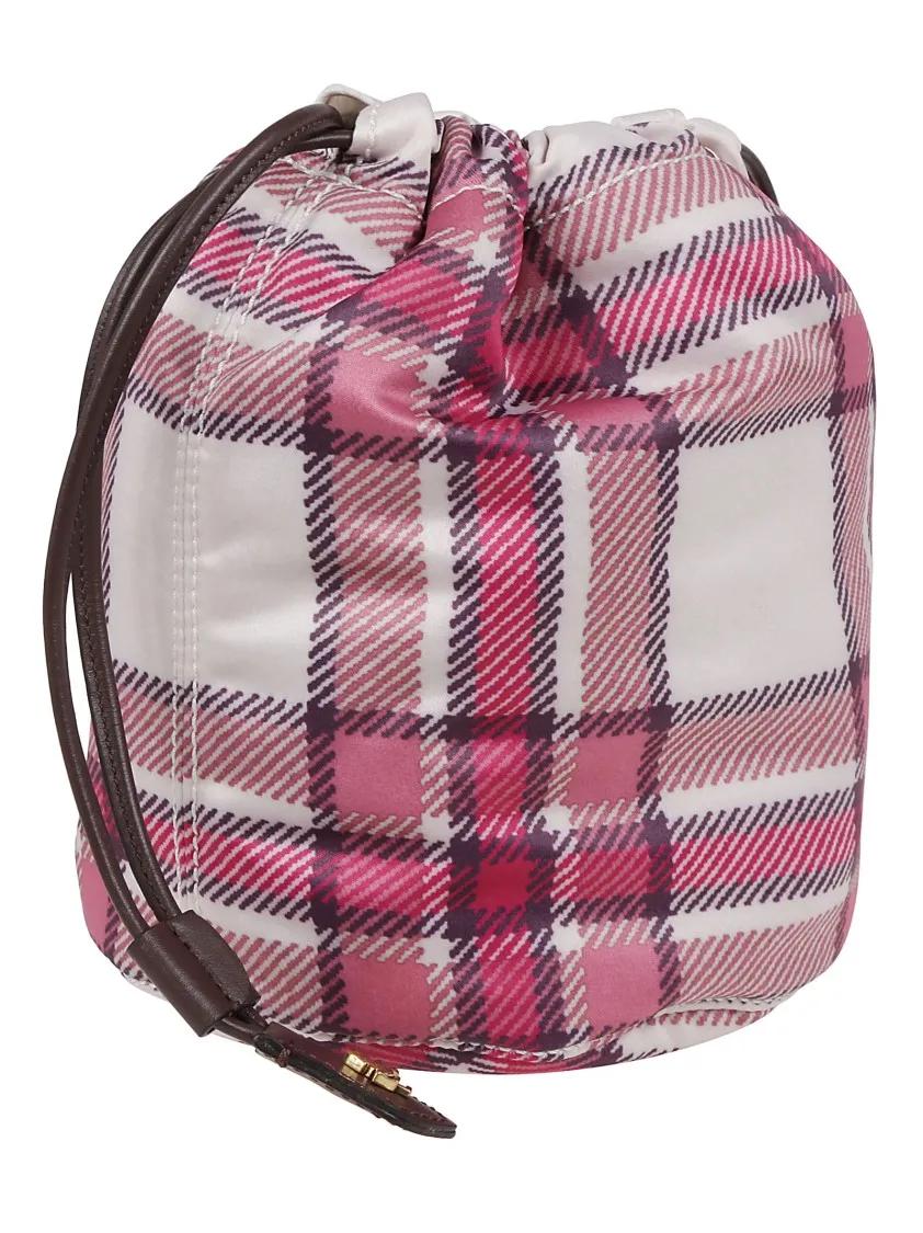 ETRO Crossbody bags Leather Check Motif Pouch in roze