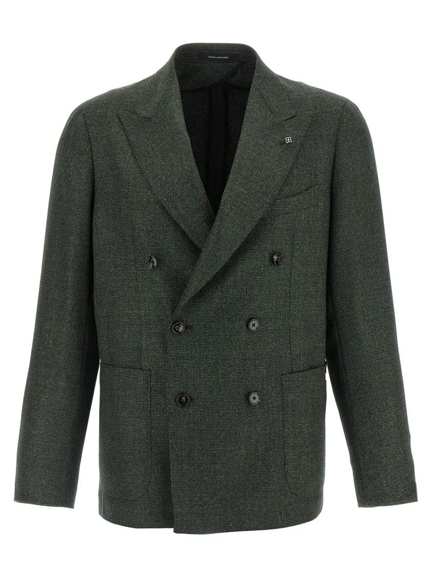 【関税込み】tagliatore MICRO SQUARES BLAZER Tagliatore Micro Squares Blazer in Brown | THE LIST