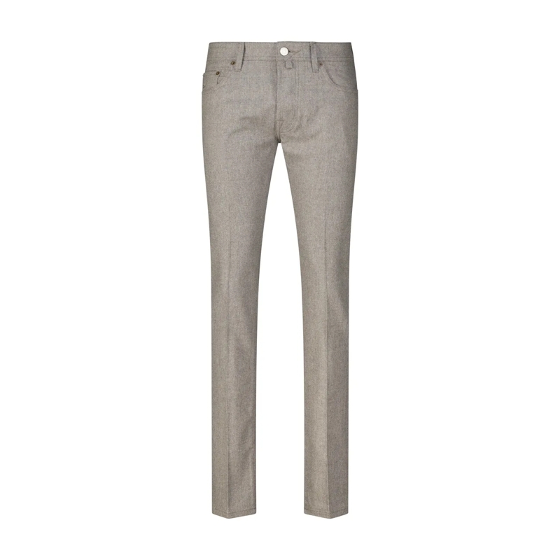 Jacob Cohen Casual broeken Slim-Fit Hose Bard aus Schurwolle Grau