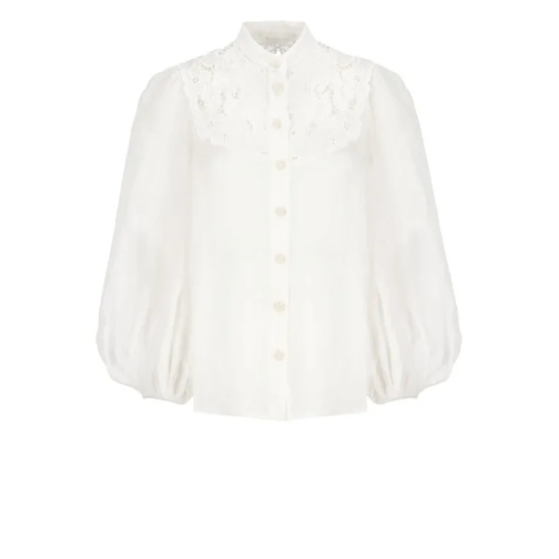 Zimmermann Ivory Ramie Blouse White 