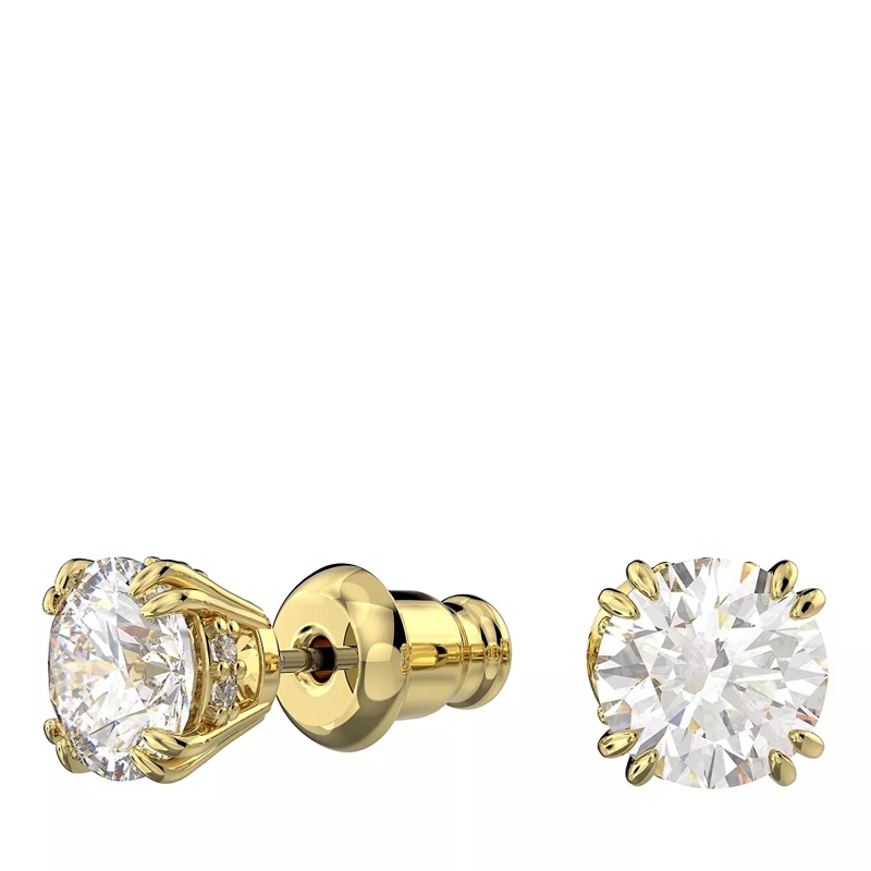 Swarovski Boucles d'oreilles Constella Round cut Gold-tone plated White