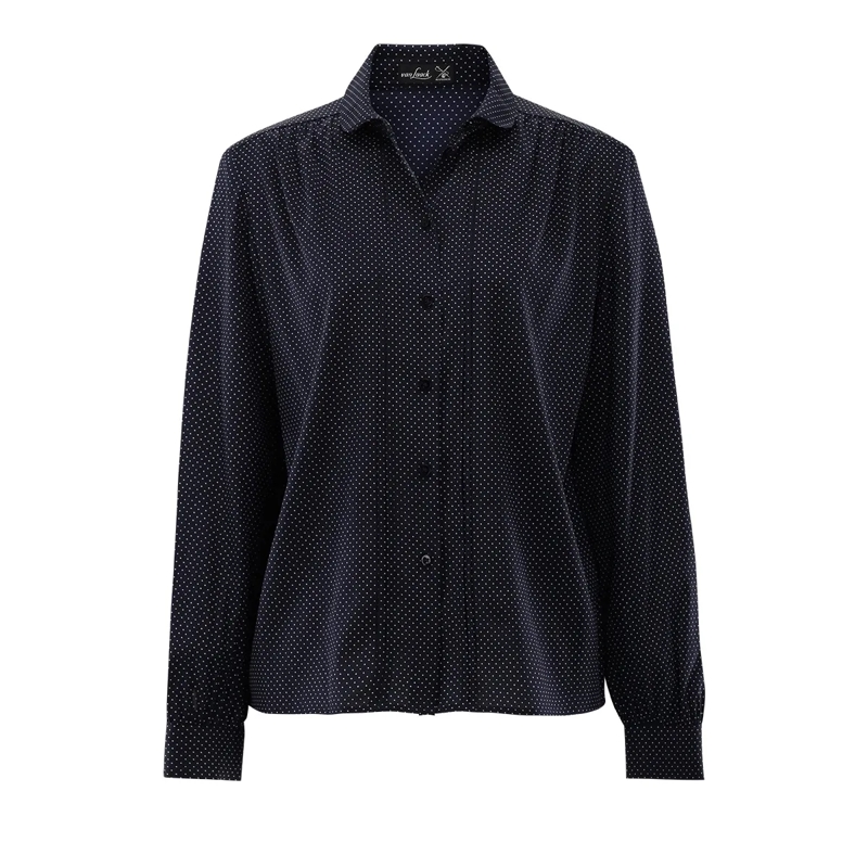 VAN LAACK Bluse Bluse Modern Fit Uni blau