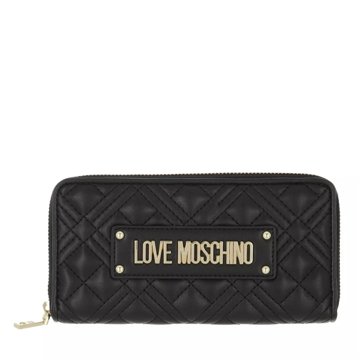 Love Moschino Portaf.Quilted Pu Nero Nero Zip-Around Wallet