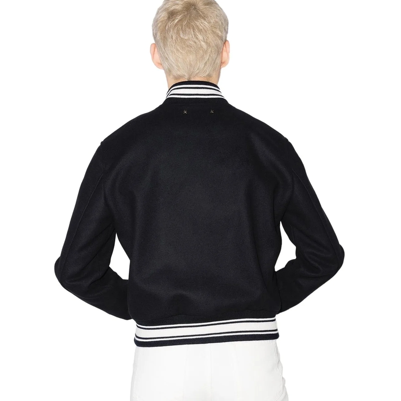 Golden Goose Bomberjacke Wool Blend Bomber Jacket Blue(Image 5)