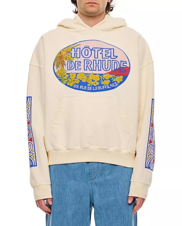 Rhude - Rhude Hotel Cotton Hoodie - Größe M - white