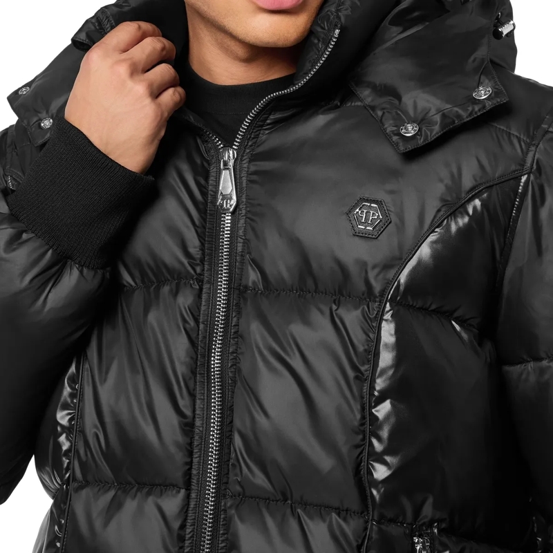 Philipp Plein Lederjacke Jacke schwarz(Image 5)