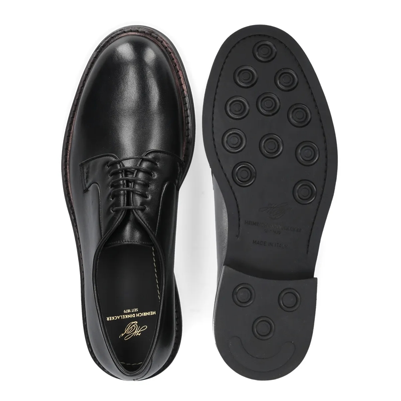 Heinrich Dinkelacker Schnürschuhe Der Florenz Derby Plain BC vereint traditionelles  schwarz(Image 4)
