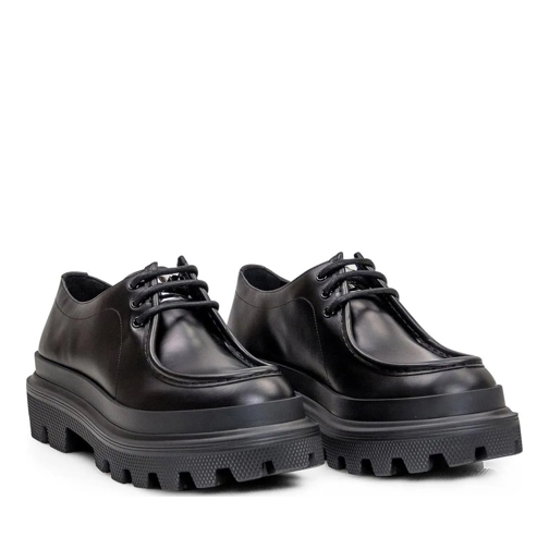 Dolce&Gabbana Stiefel Brushed Calfskin Derby Shoes schwarz