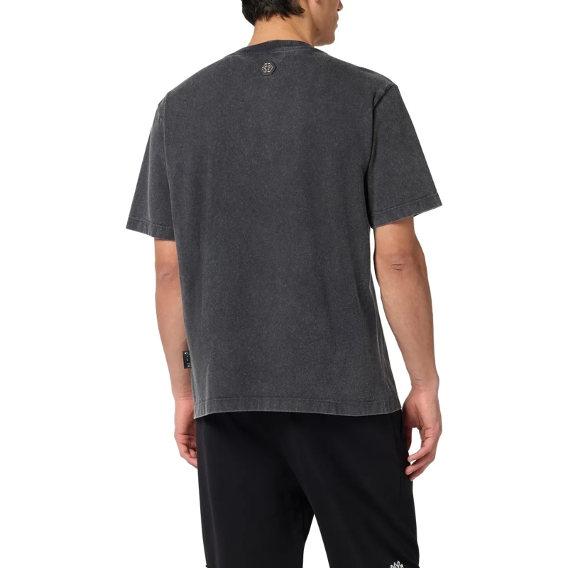Philipp Plein T-Shirt Washed Round Neck T-Shirt Eagle Skull Skull schwarz(Image 2)