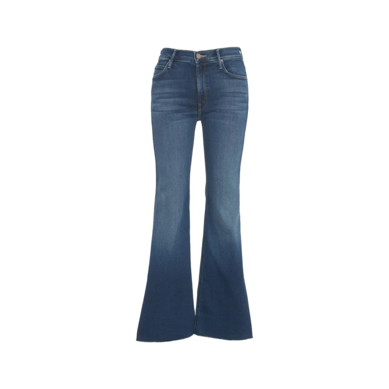 Mother Jeans 'Lil Doozy Fray' Flared Jeans Blue
