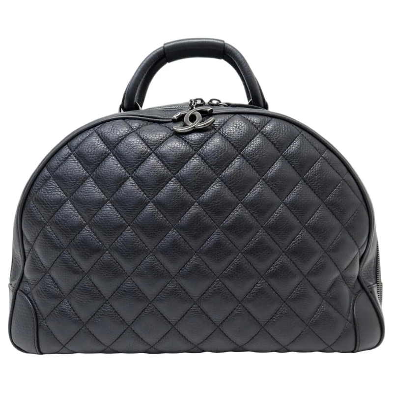 Chanel Bowling Bag NEUE CHANEL BOWLING AIRLINES WOCHENENDTASCHE AUS S schwarz