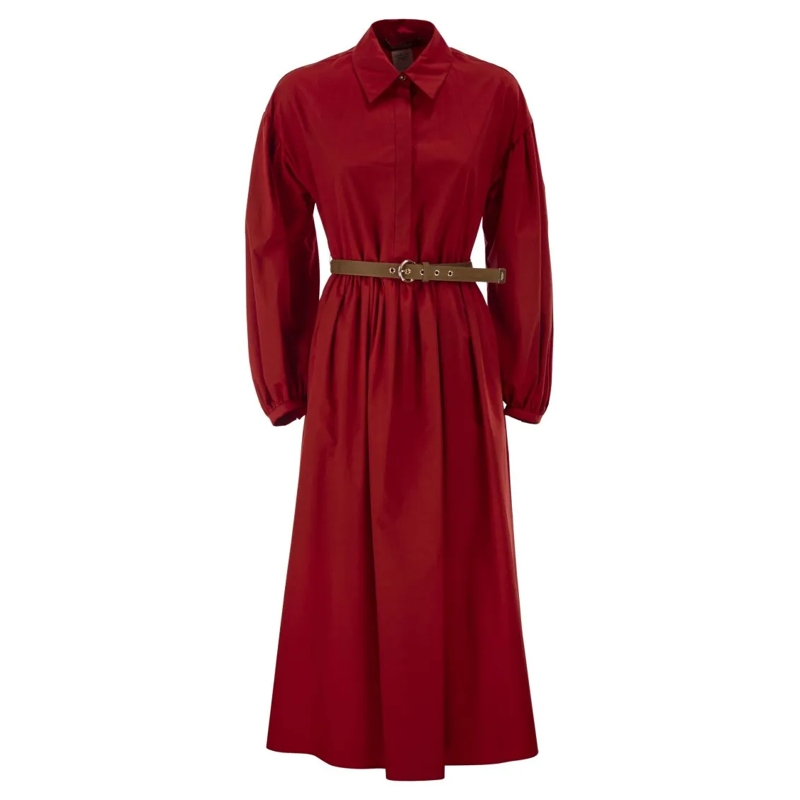 Max Mara  Mstmarmo - Cotton Shirt Dress Red