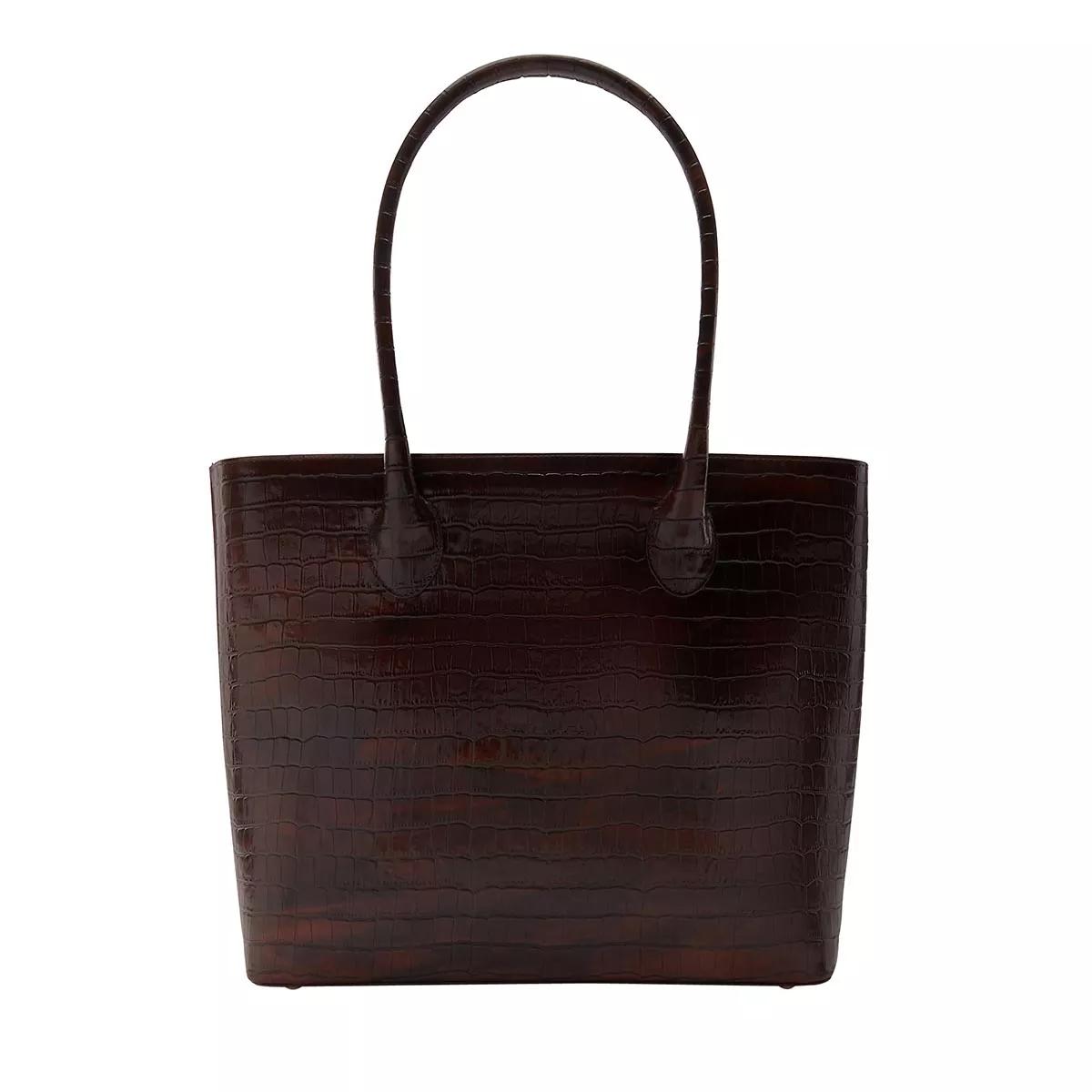 Thumbnail - Isabel Bernard Shopper - Honoré Lysanne Croco Brown Calfskin Leather Should - Gr. unisize - in Braun - für Damen