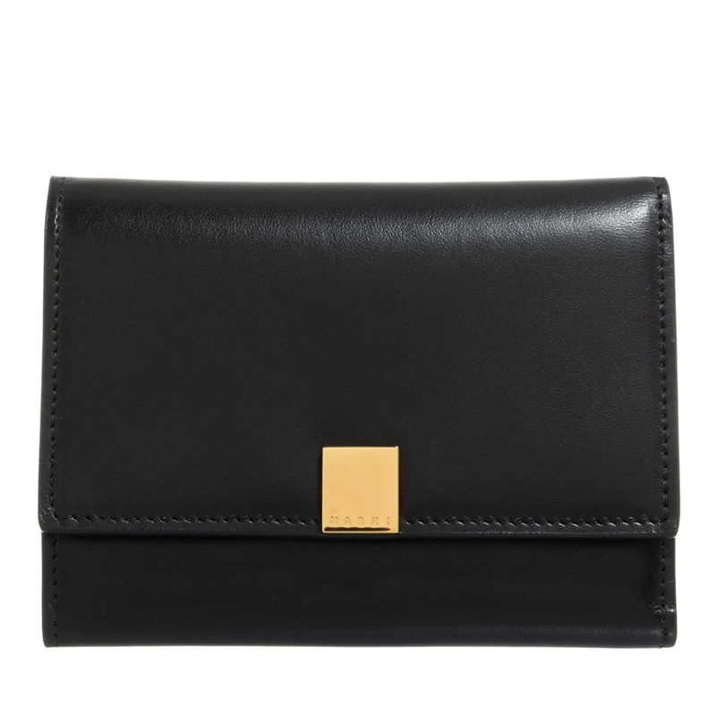 Marni Tri-Fold Portemonnee Trifold Black