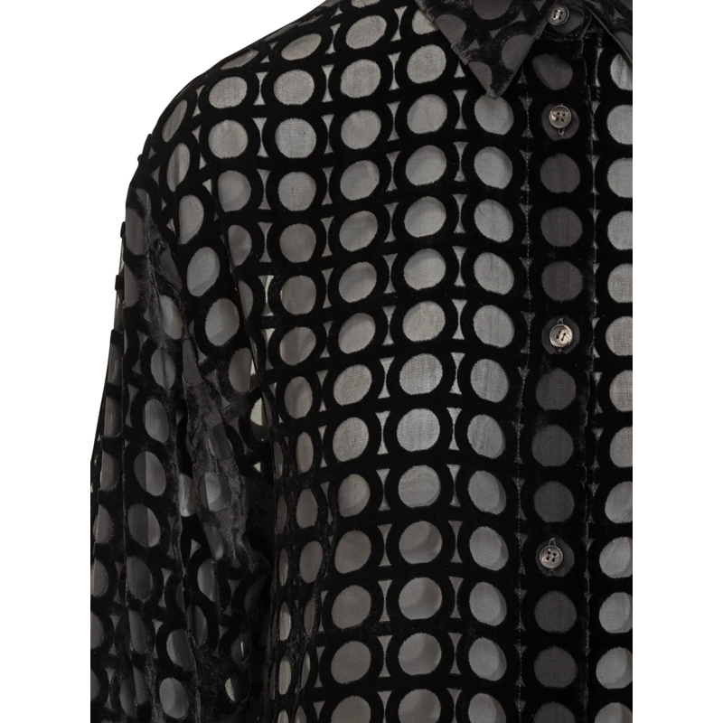 Salvatore Ferragamo Chemisier Camicia Ferragamo schwarz(Image 3)