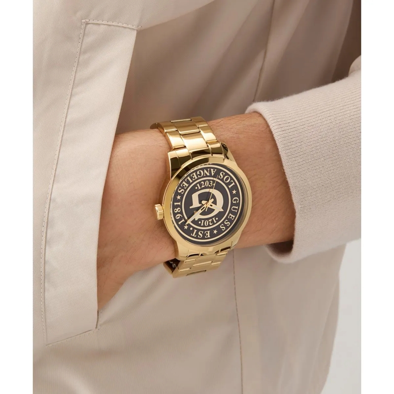 Guess Quarzuhr Quarz-Analoguhr Collegiate G gold(Image 3)