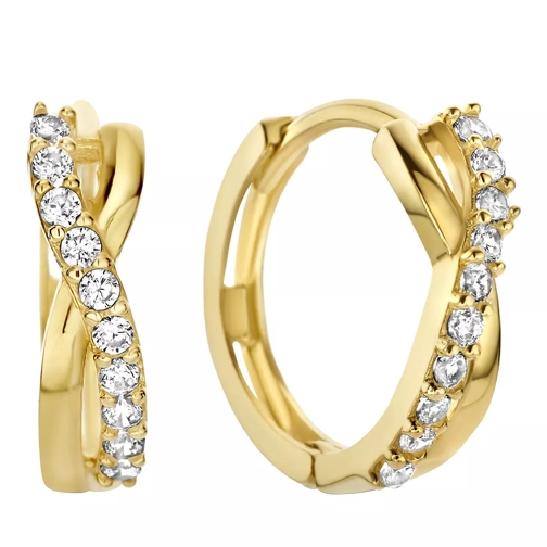 Isabel Bernard Rivoli Esmée 14 karat hoop earrings with zirconia Gold Ring