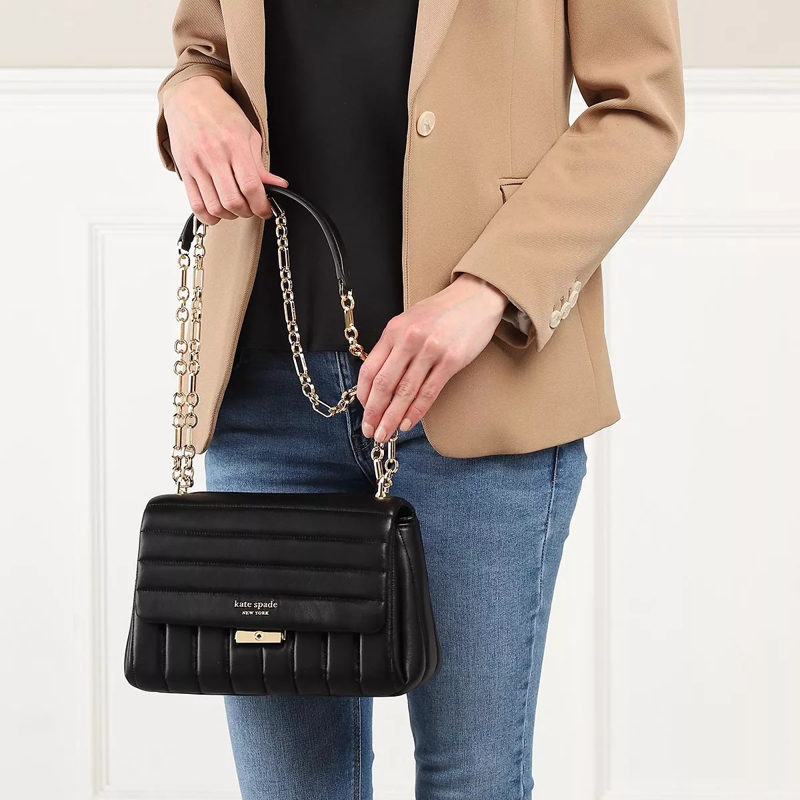 Kate Spade New York Messenger Bag Carlyle Quilted Medium Shoulder Bag Black(Image 2)