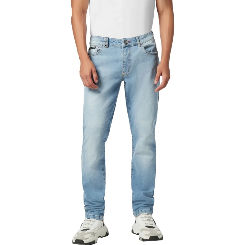 Philipp Plein Jeans mit geradem Bein Supergerader Schnitt jeansblau(Image 3)